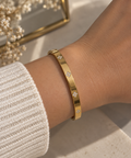 LÉORA –Gold – Elegantes Blumen-Armband | Edelstahl & Wasserfest