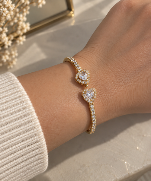 ÉLORIA – Elegantes Herz-Armband in Gold